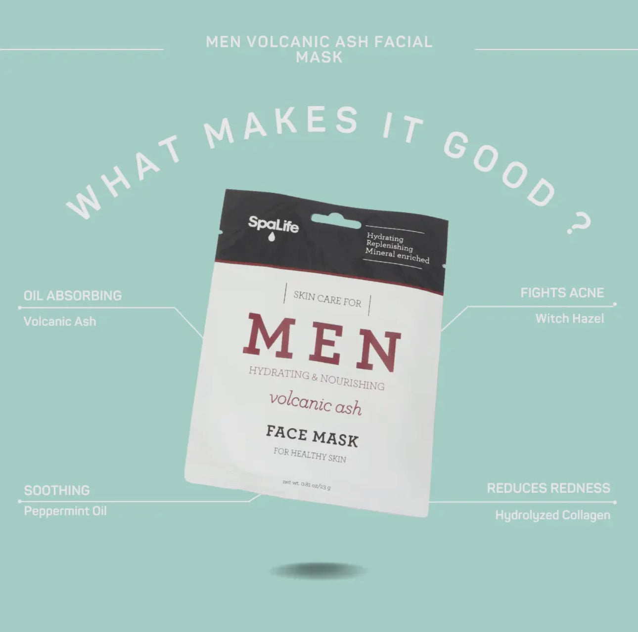 Men's Volcanic Ash Hydrating Facial Mask