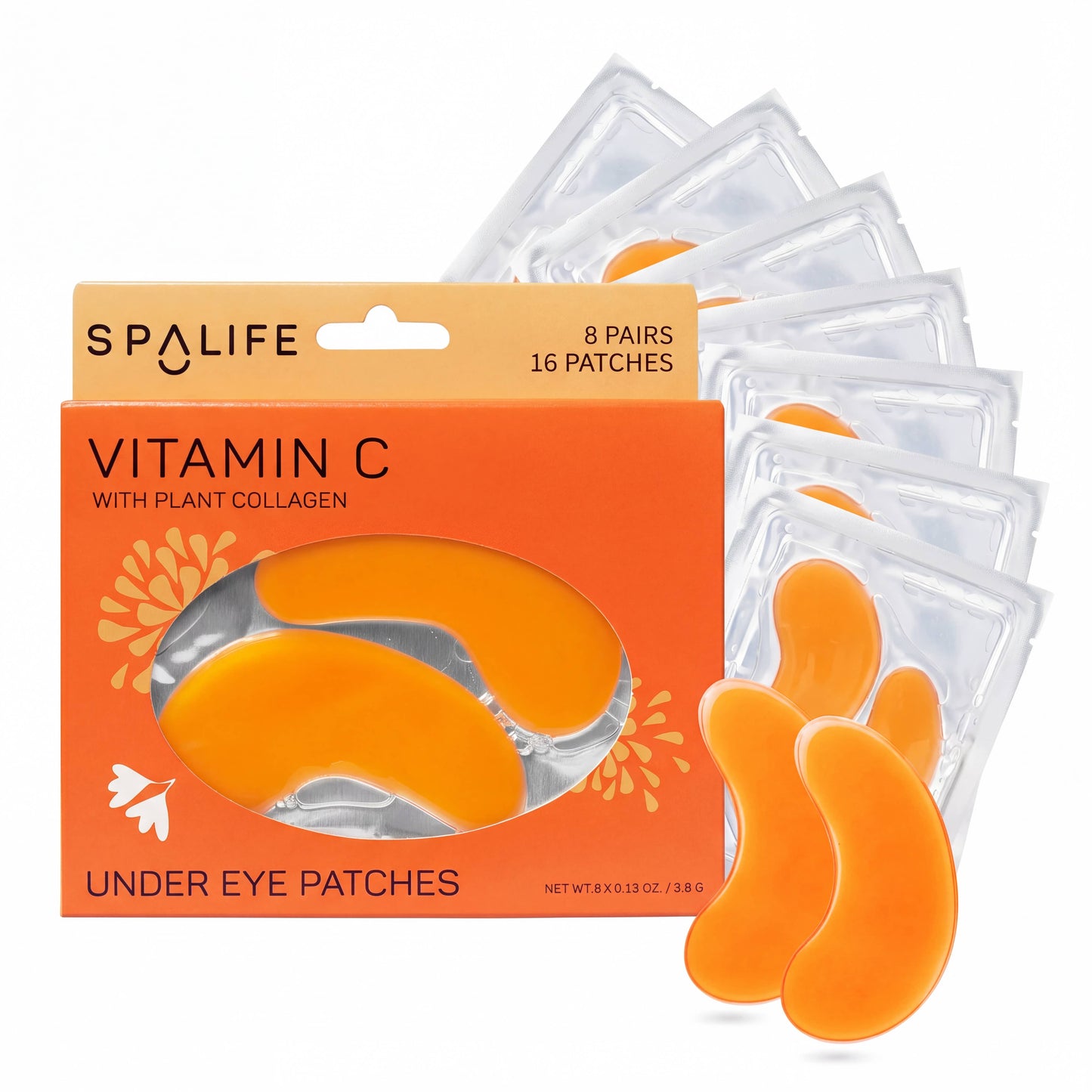 Vitamin C Hydrogel Undereye Patches with Plant Collagen |8Pk