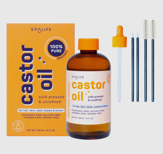Castor Oil 100% Pure - For Hair, Skin, Nails, Lashes & Brows
